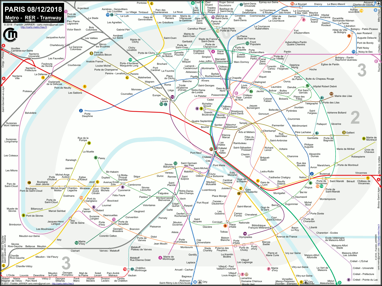 Rer paris карта